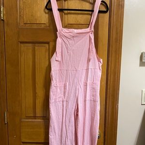 Full length pink jumpsuit